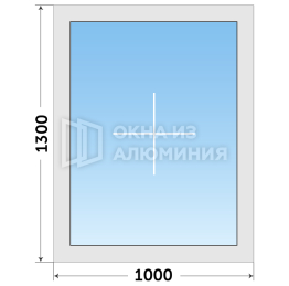 Окно под ключ без открывания из алюминиевого профиля AL-585